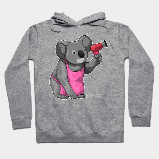 Koala Hairdresser Hair dryer Hoodie by Markus Schnabel